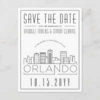 Orlando, Florida | Stylised Skyline Save the Date