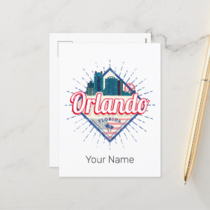 Orlando Florida United States Skyline Vintage USA Holiday Postcard