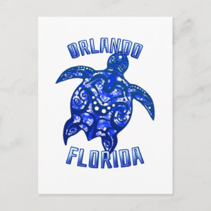 Orlando Florida Vacation Tribal Turtle Postcard