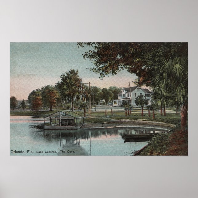 Orlando, Florida - View of a Cove at Lake Poster (Front)