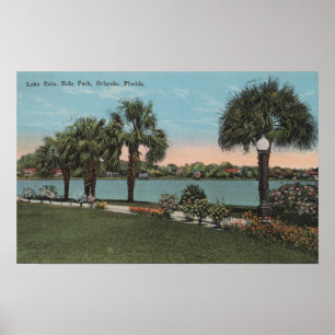 Orlando, Florida - View of Lake Eola and Eola Poster