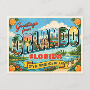 Orlando Florida Vintage Travel Postcard