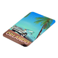 Orlando Florida vintage travel poster,