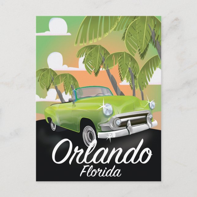Orlando Florida vintage travel poster Postcard (Front)
