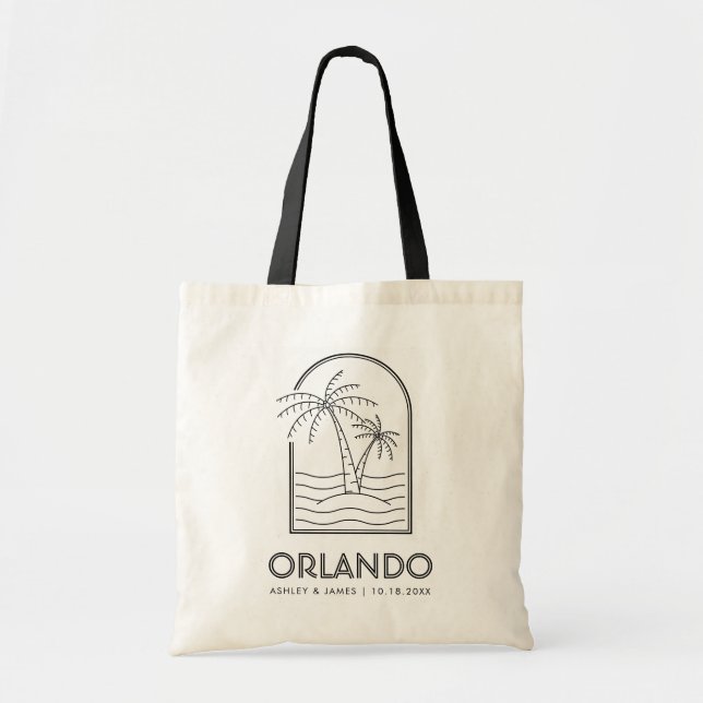 Orlando Florida Wedding Weekend Destination Tote Bag (Front)