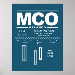 Orlando International Airport MCO Poster