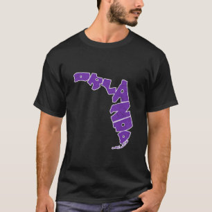 Orlando Letters Inside Florida State Map Family Va T-Shirt