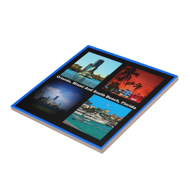 Orlando, Miami, South Beach Collage Tile (Side)