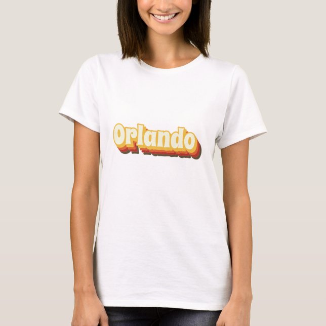 Orlando Retro Vintage Text T-Shirt (Front)