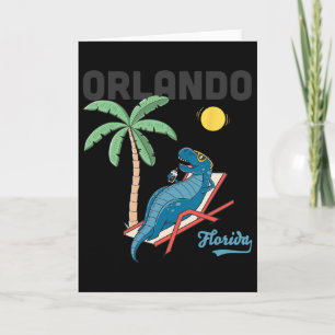 Orlando Shirts Kids Florida Dinosaur T-rex Family Card