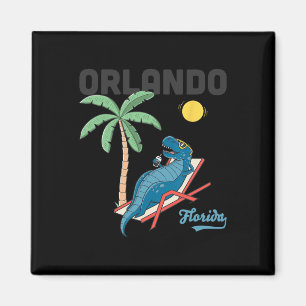Orlando Shirts Kids Florida Dinosaur T-rex Family  Magnet