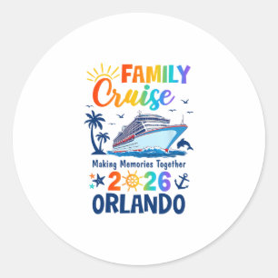 Orlando Vacation Family Cruise 2026 Family Matchin Classic Round Sticker