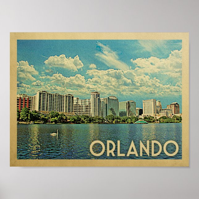Orlando Vintage Travel Poster (Front)