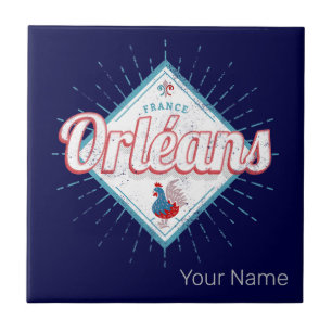 Orleans Loiret France Retro Rooster Vintage Ceramic Tile