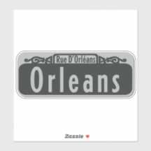 Orleans Street (Rue D’Orléans) Sign Sticker