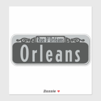 Orleans Street (Rue D’Orléans) Sign Sticker