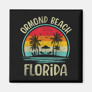 Ormond Beach Florida Palm Tree Family Summer Magnet