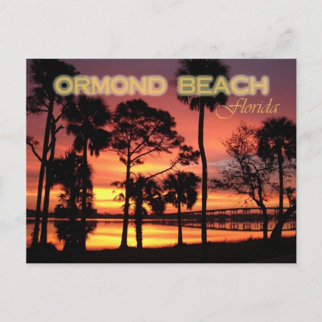 Ormond Beach sunset, Florida Postcard (Front)