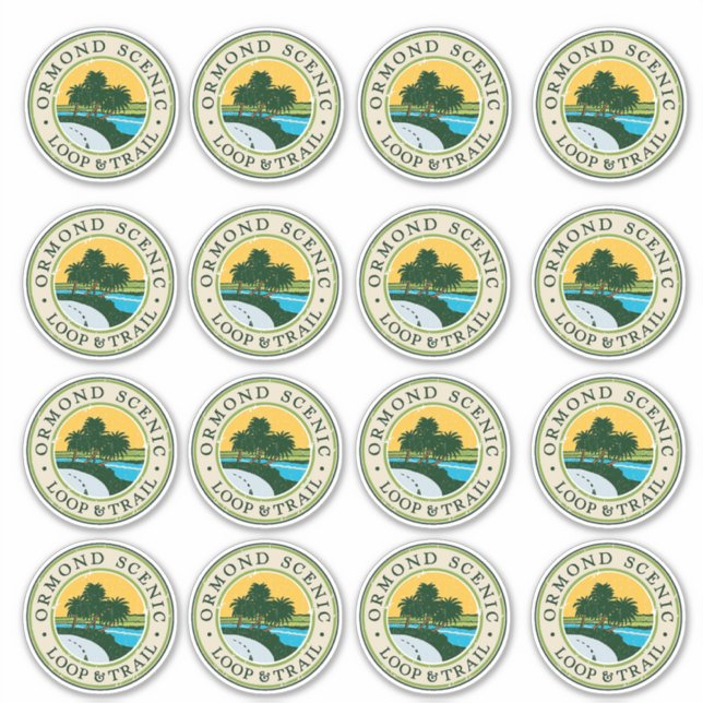 Ormond Scenic Loop Sticker Sheet - Set of 16 (Front)