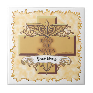 Orn caduceus nurse ceramic tile