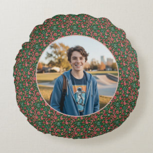 Ornament 6-7 Meme One Photo Christmas Doodles Round Cushion