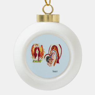 Ornament : Archangel Uriel & Virgin Mary & Jesus