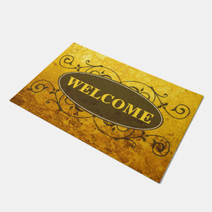Ornament Banner black transparent + your ideas Doormat