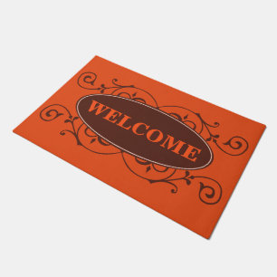 Ornament Banner black transparent + your ideas Doormat