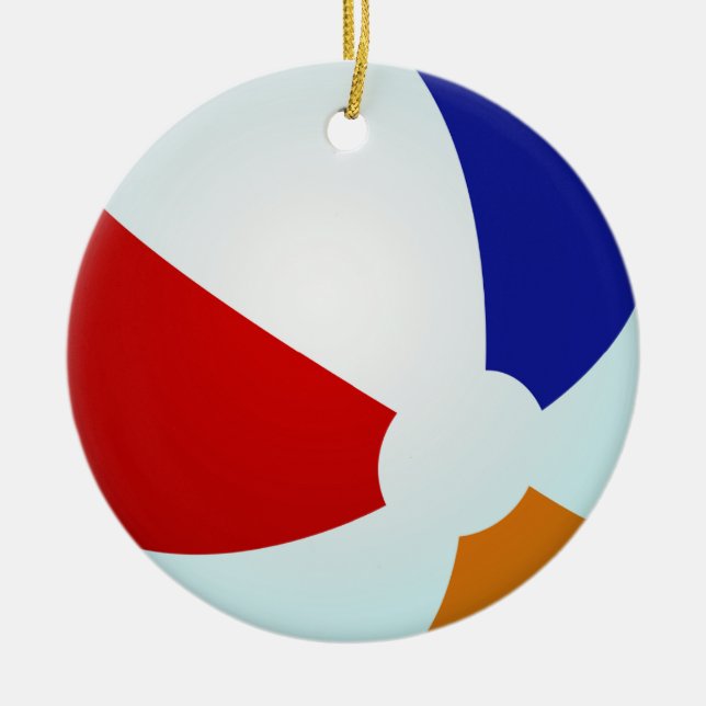 Ornament, Beachball Ceramic Tree Decoration (Front)