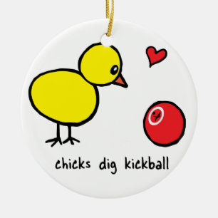 Ornament - Chicks Dig Kickball