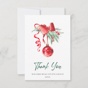 Ornament Christmas Greeting Holiday Thank You Card
