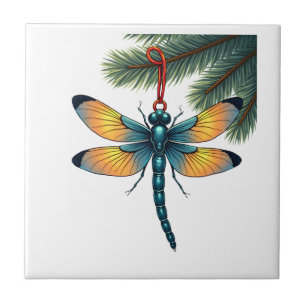 Ornament Dragonfly Ceramic Tile