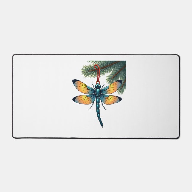 Ornament Dragonfly Desk Mat (Front)