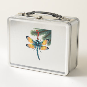 Ornament Dragonfly Metal Lunch Box