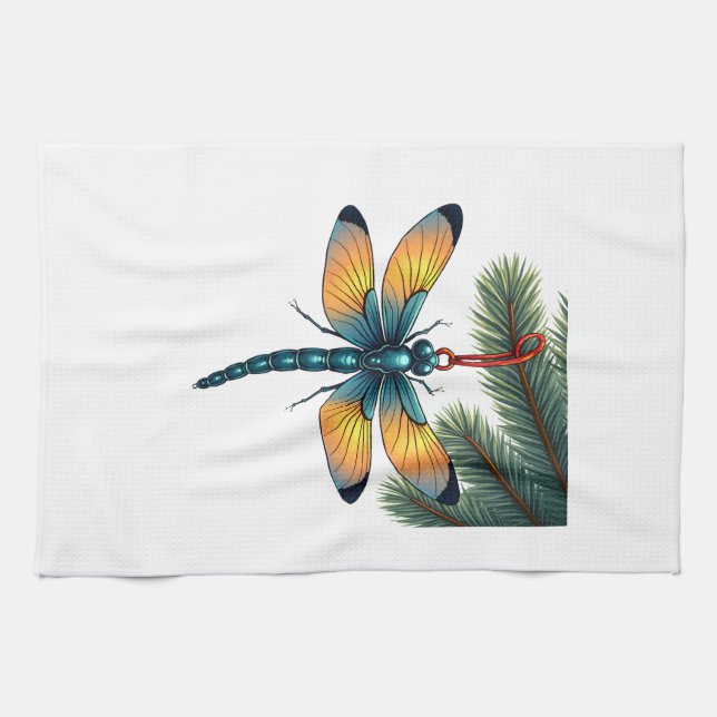 Ornament Dragonfly Tea Towel (Horizontal)
