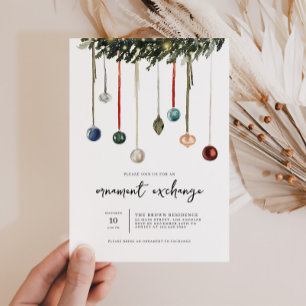 Ornament Exchange Christmas Party Invitation