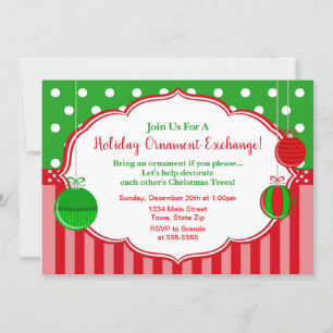 Ornament Exchange Christmas Party Invitation