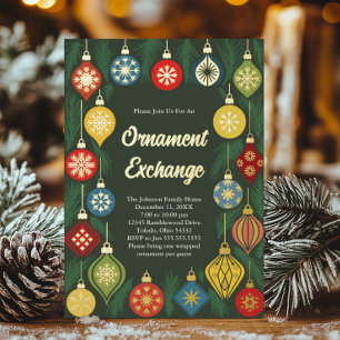 Ornament Exchange Christmas Party Retro Holiday