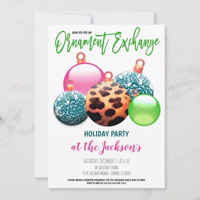 Ornament Exchange Holiday Party Invitation (Front)
