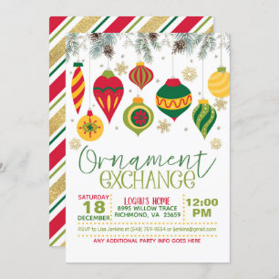Ornament Exchange Invitation