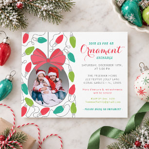 Ornament Exchange Party Invite with Photo
