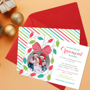 Ornament Exchange Party Invite with Photo