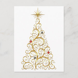 Ornament exchange poker night invitation postcard