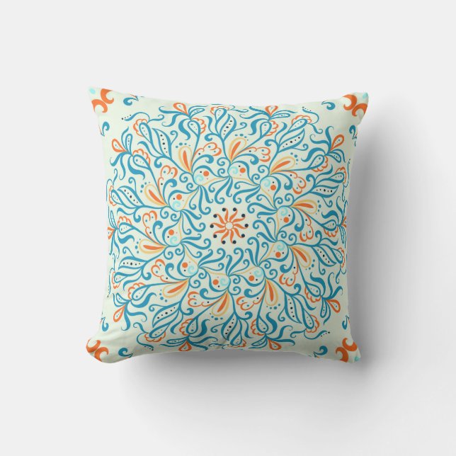 Ornament for ceramic tile. Abstract pattern.  Cushion (Front)