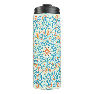 Ornament for ceramic tile. Abstract pattern.  Thermal Tumbler