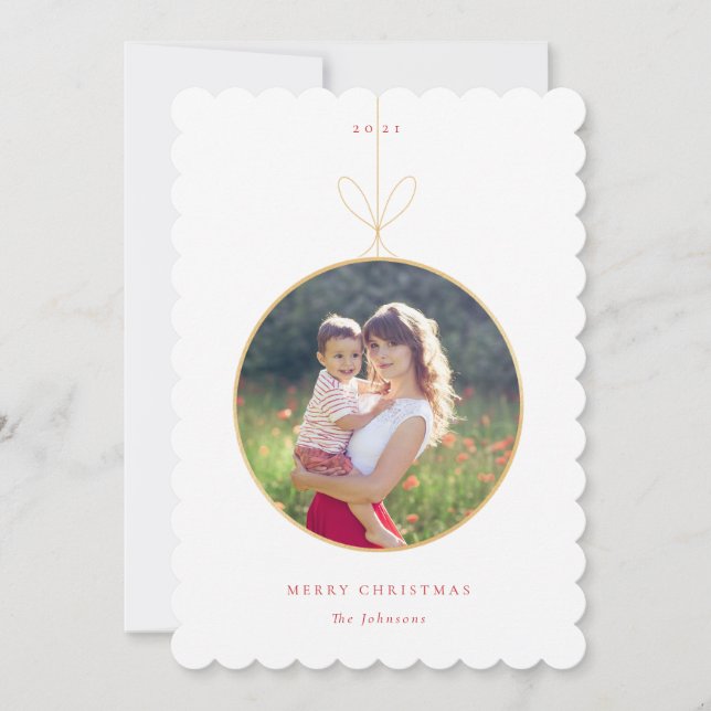 Ornament Frame Photo Card (Front)