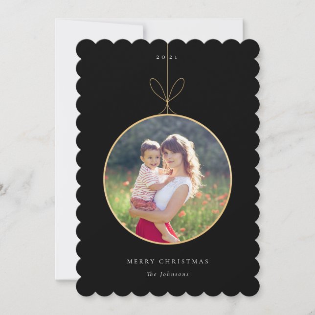 Ornament Frame Photo Card (Front)