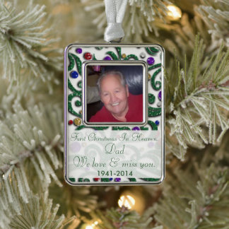 Ornament - Framed - Green Flourishing Holiday Tree