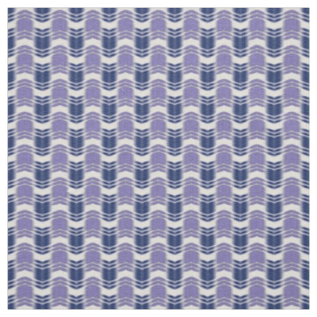 Ornament from blurred lines in blue. fabric (Swatch)