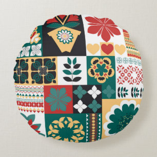 Ornament, geometric arrangement of elements, the c round cushion